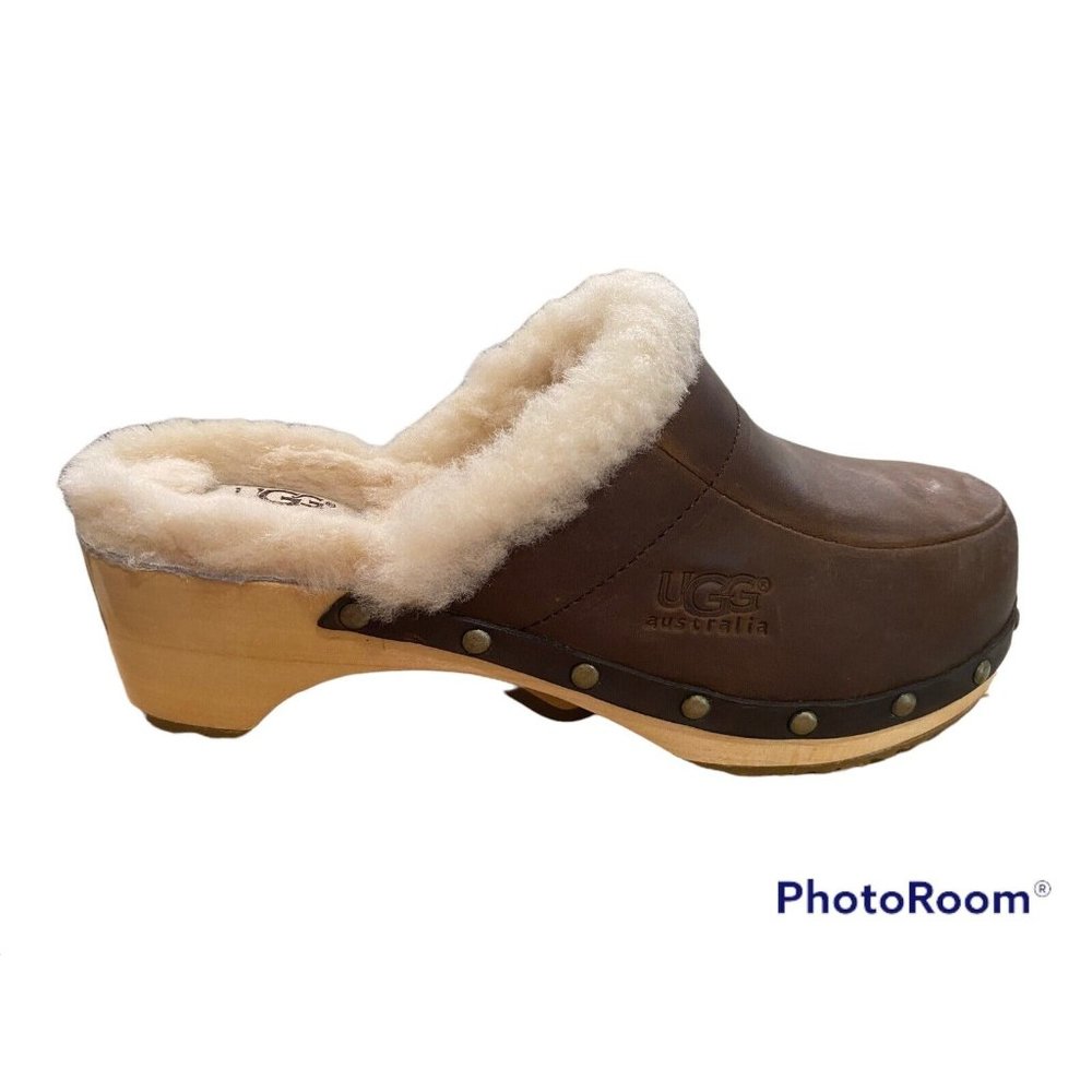 New Ugg Kalie Gaucho Fur Lined Clogs 5425 Women’s 7